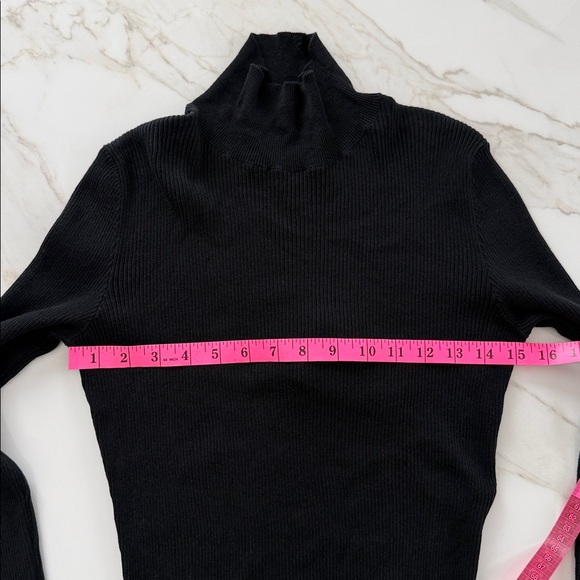 NWT BALENCIAGA Ribbed-knit turtleneck maxi dress Black Size Medium Authentic - Picture 14 of 16